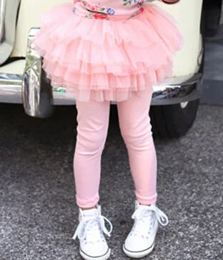 Хлопковые Штаны для маленьких девочек; сезон весна-осень; сетчатые брюки ярких цветов для девочек; Детские Универсальные леггинсы; юбка; брюки; Новинка года; детская одежда - Цвет: Розовый