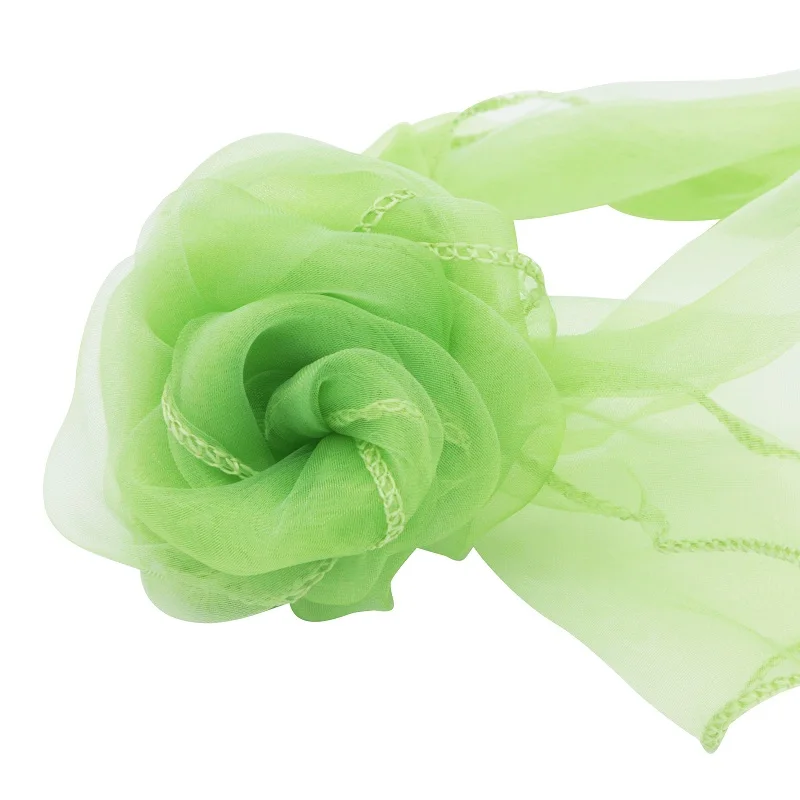 Цена 25 шт. высокое качество светло Коралловый/персиковый органза стул пояса чехлы с бантом украшение для свадебного банкета место украшения - Цвет: Light Green