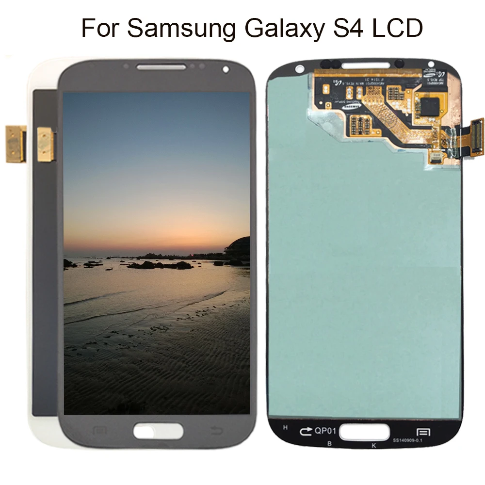 Cupula para Samsung Galaxy s4 i9500 i9505 LTE en negro vidrio frontal