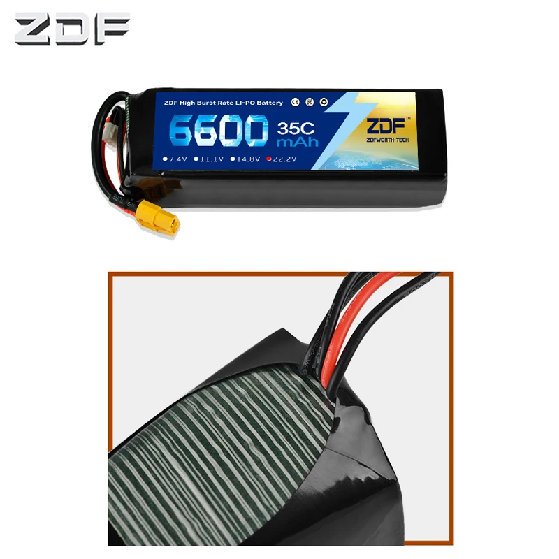 ZDF Lipo аккумулятор 6600 мАч 22 2 в 6S Pacl 35C Профессиональный Дрон для F5 UAV RC батареи