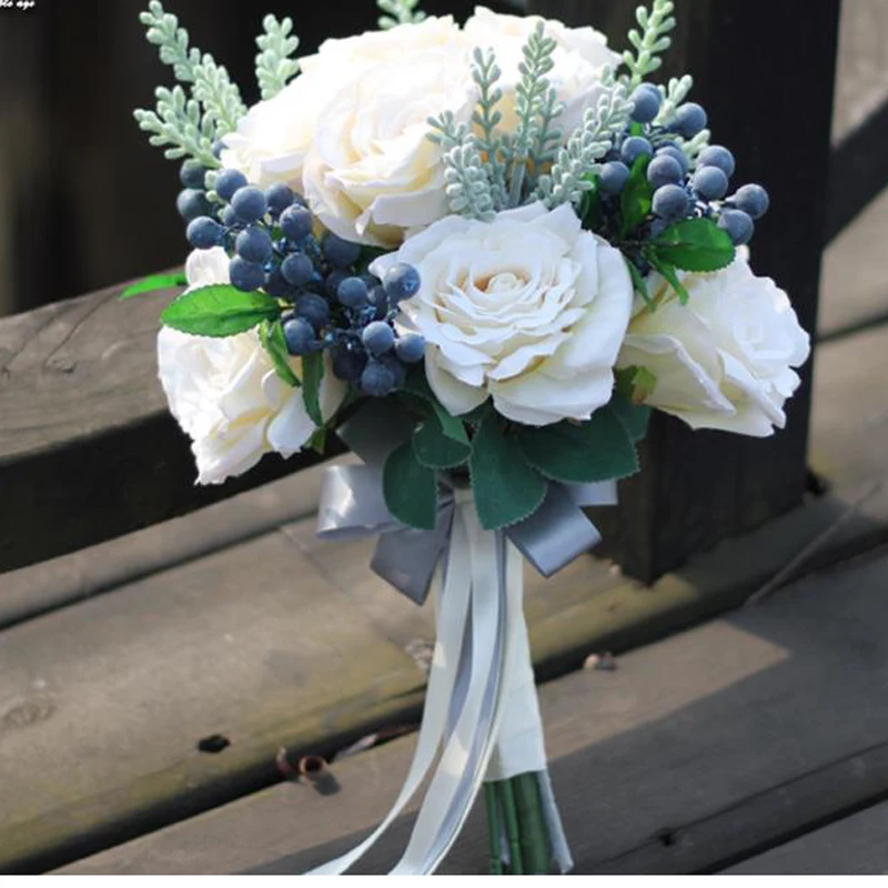 

White Wedding photography props flower wedding married bride bouquet