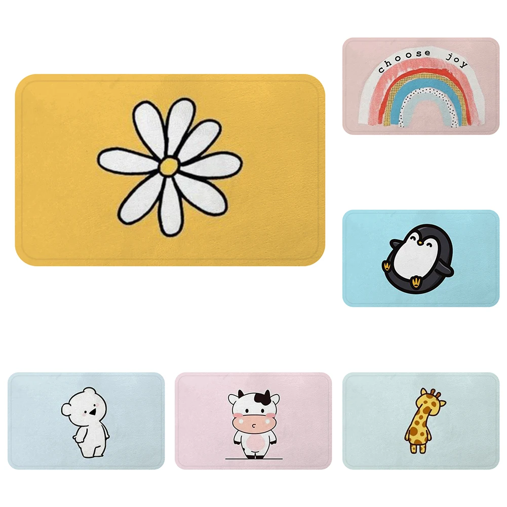

Choose Joy Cow Bear Giraffe Penguin Mat Bath Carpet Decorative Anti-Slip Mats Room Car Floor Bar Rugs Door Home Decor Kids Gift