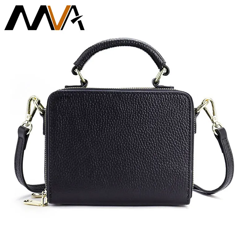 

MVA Ladies Crossbody Bags Retro Small Square Bag Fashion Business Genuine Leather Handbags Casual Ladies Shoulder Messenger Bags