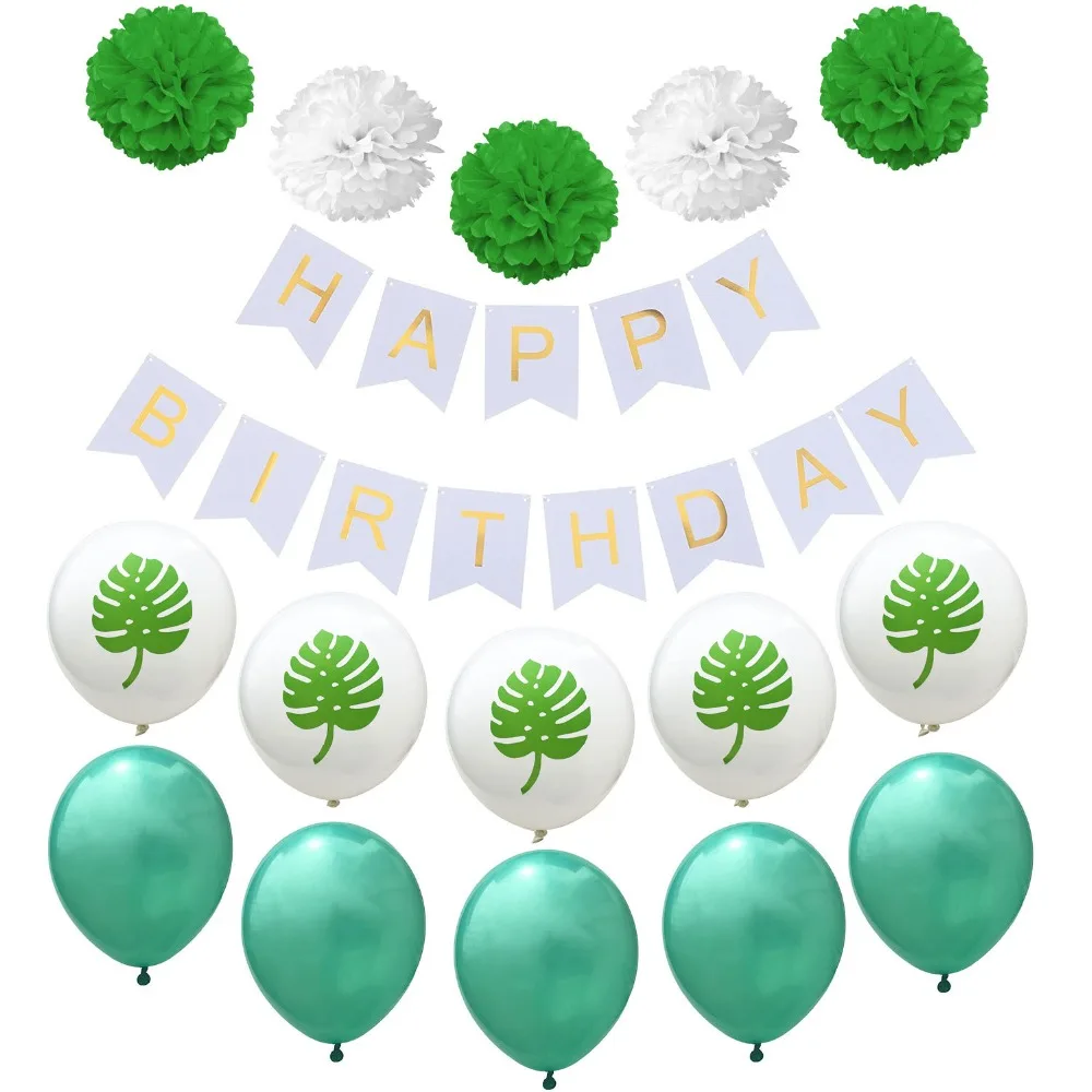

Jungle Theme Party Latex Balloons Set Jungle Birthday Ballon Jungle Party Decoration Kids Banner Letter Pineapple Baloon S7XN