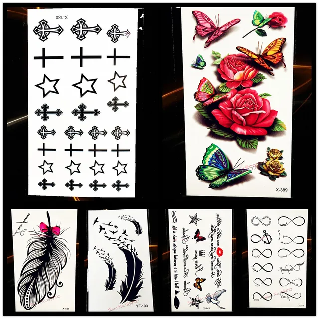 1pc painless water transfer temporary tattoo cross designs hyf 001 1pc painless water transfer temporary tattoo cross designs hyf 001