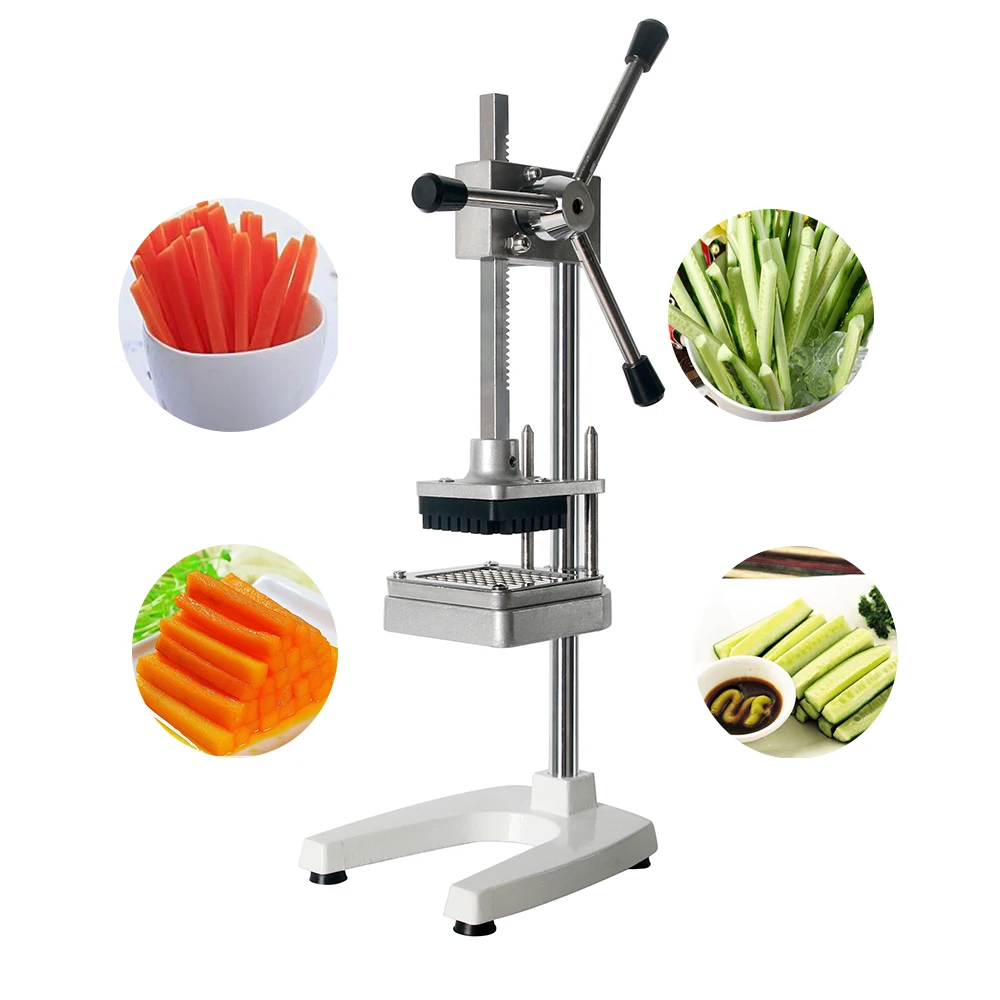  Manual French Fries Cutters Aluminum Alloy Potato Chip Machine With 3 Blade Vegetable Fruit Slicer  - 32979922614