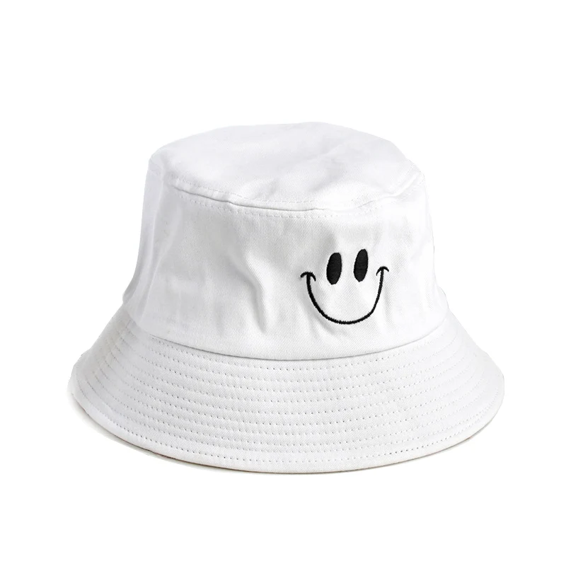 SQTEIO улыбка Лето ведро шляпа для женщин casquette шапки Панама k поп Боб пляжные шляпы от солнца Открытый Рыбалка рыбак шляпа