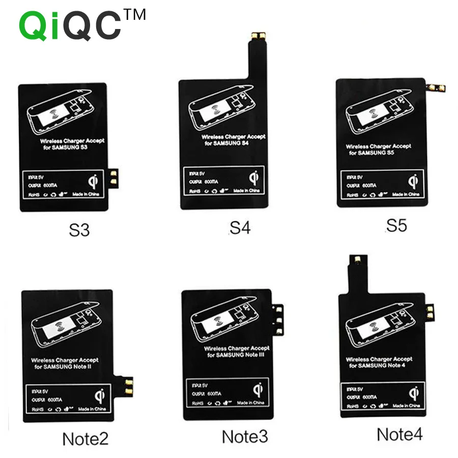 

2018 QI Wireless Charger Receiver Slip Built-in Wireless Charging Receiver Card For Samsung S3 S4 S5 Note 2 Note 3 Note 4