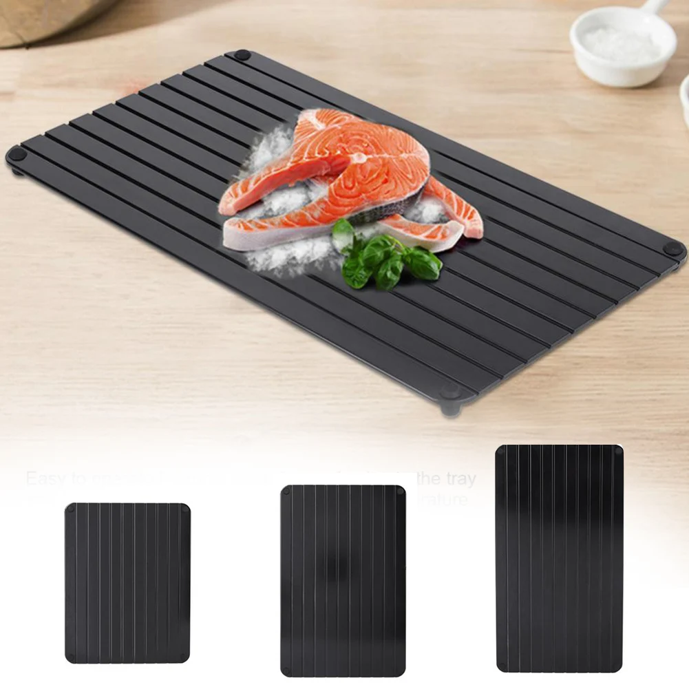 Fast Aluminum Quickly Frozen Food Seafood Plate Kitchen Tools Meat Defrosting Tray Thaw Home