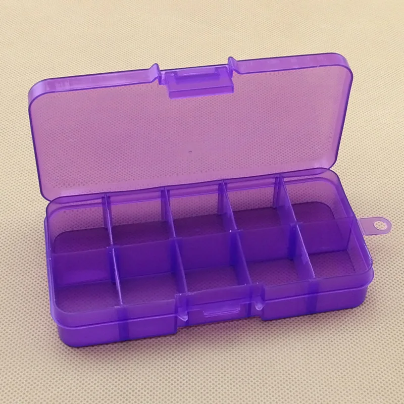 

Earring Boxes Plastic 10 Grid Adjustable Jewelry Display Storage Box Craft Beads Organizer Case TSH Shop