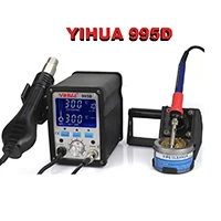 Горячая YIHUA 898BD+ 2в1 SMD Электрический паяльник и тепловая фена паяльная сварочная станция