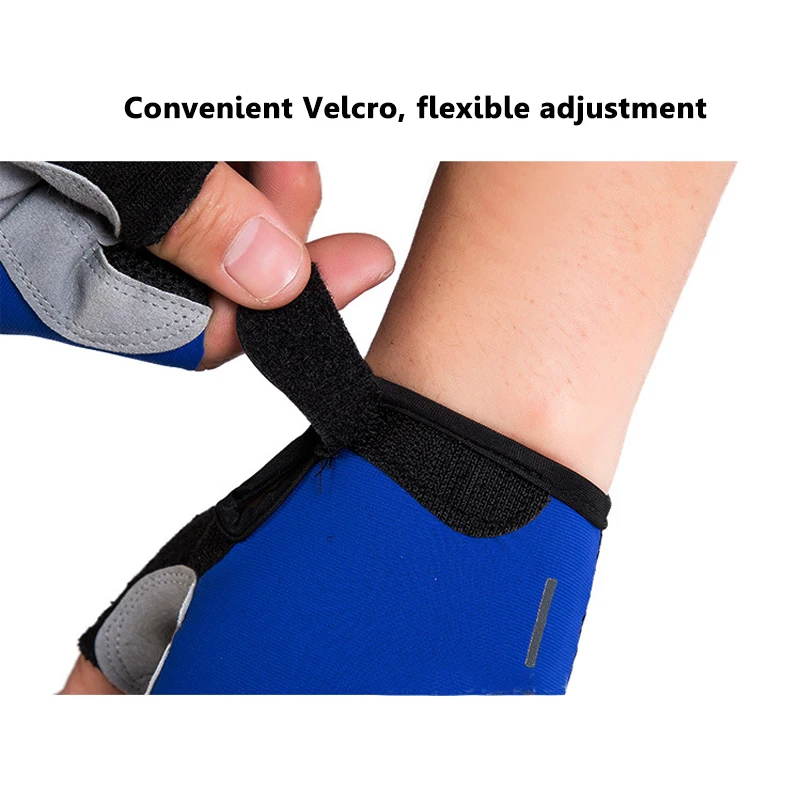 1 Pair Gym Gloves Half Finger Sports Exercise Weight Lifting Gloves Body Building Anti-skid Training Heavyweight Fitness Gloves