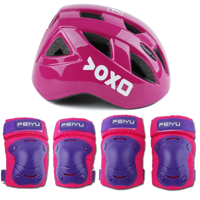 NEW Kids Roller Ice Skating Cycling Protective Gear Children Skateboard Bicycle Helmet Knee Support Elbow Hip Pad 4-8PCS Set