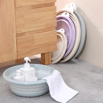 

Plastic Basin Tub Travel Thickened Large Wash Basin Portable Folding Washbasin Household Plastic Laundry