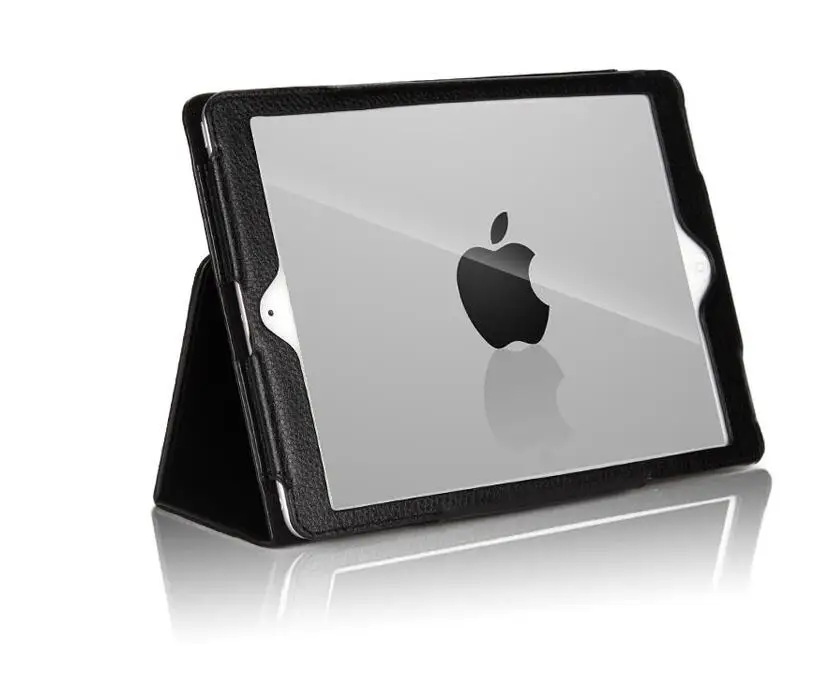 Для Apple iPad Air 1 чехол с откидной подставкой кожаный чехол для Apple iPad Air 1 планшет Capa Fundas Coque+ стилус защита экрана - Цвет: Черный