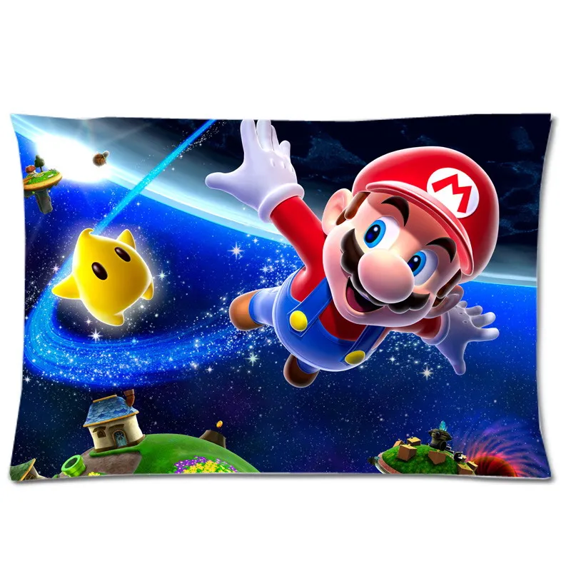 Super mario Two Side Print Pillow Case Rectangle Pillowcase Polyester