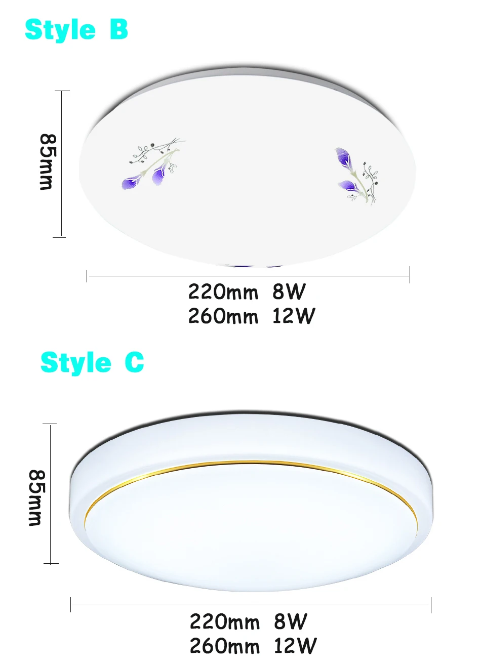 Motion Sensor / Radar induction led ceiling lights 12W Acrylic Bathroom Accessories Restaurant Hall Stairs Balcony Ceiling Lamps