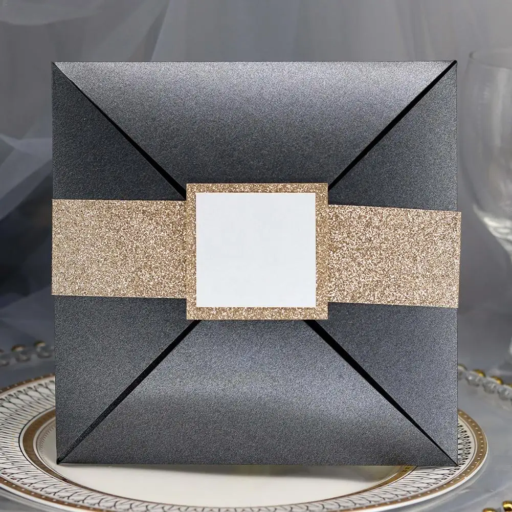  10PCS Business Annual Invitation Wedding Invitations Card Elegant Custom With Ribbon Event Birthday - 33034811609