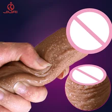 Super Soft Huge Realistic Dildo with Suction Cup Male Artificial Penis Big Dick Sextoy Adult Sex Toys Silicone Dildos For Women sex shop soft silicone small realistic dildo male artificial penis cock with suction cup sex product for women adult game toys