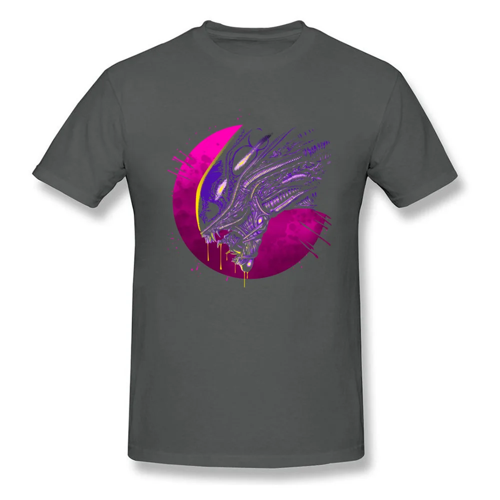Psychedelic alien Pure Cotton Tops Shirts for Men Funny T Shirts Cool Prevailing Round Neck Tee Shirts Short Sleeve Psychedelic alien carbon