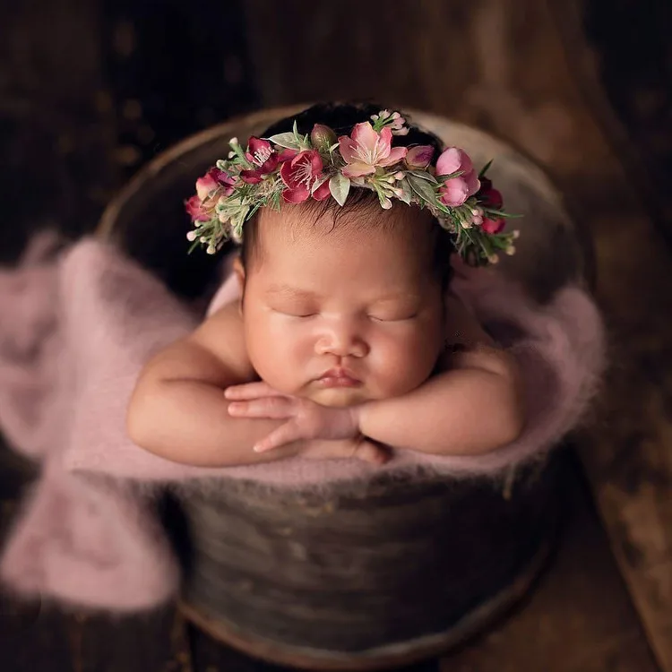 newborn photography props newborn flower headband baby girl headbands  hair accessories bebe props