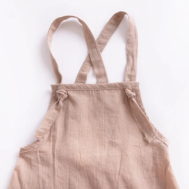 2018 New Girls Overalls Cotton Boys Overalls Drawstring Kids Overalls Spring Boys Clothing Solid Children Clothes