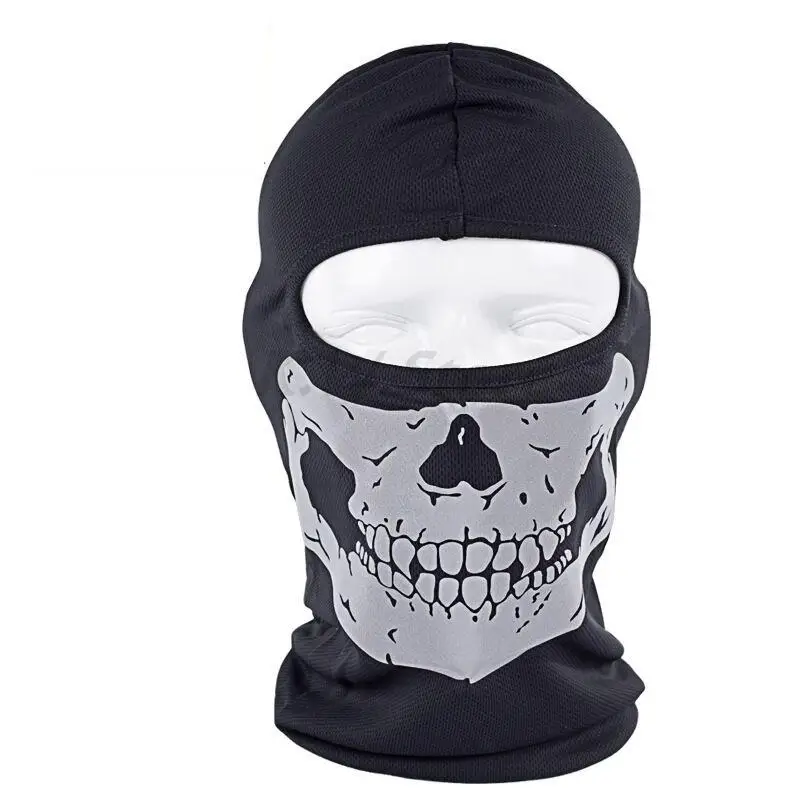 

2017 New Polyester cycling Motorcycle Skull Masks wind Hat dust protection grimace reflective face ghost Ski mask Free Shipping