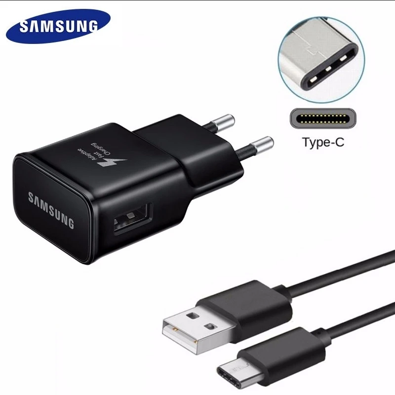 

100% Original Samsung Charger Power Adapter 9V 1.67A Quick Fast Charge Type C Cable for Galaxy S8 S9 Plus A3 A5 A7 2017 note 8