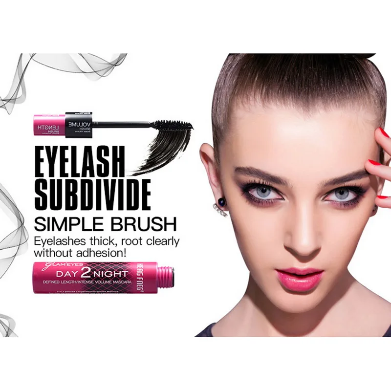 New Waterproof Liquid Mascara Makeup Eyelash Cosmetics Double Dual