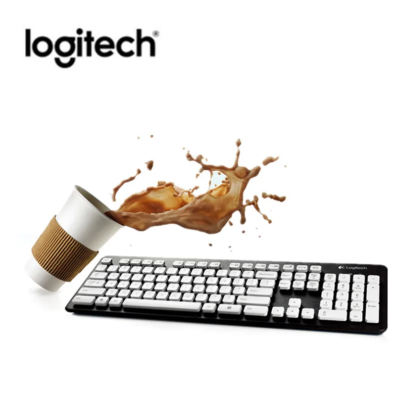 Logitech K310 моющаяся Водонепроницаемая проводная USB ПК Клавиатура для