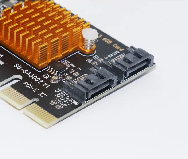 ASMedia1062 PCIe PCI Express к SATA 3 0 карта с кронштейном 2 порта III 6 Гбит/с Адаптер большой