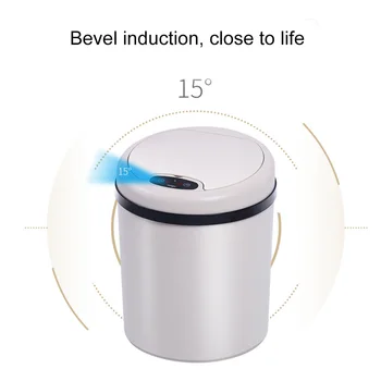 

Plastic Automatic Trash Can with Odor-Absorbing Filter Wide Opening Sensor Kitchen Trash Bin QJS Shop