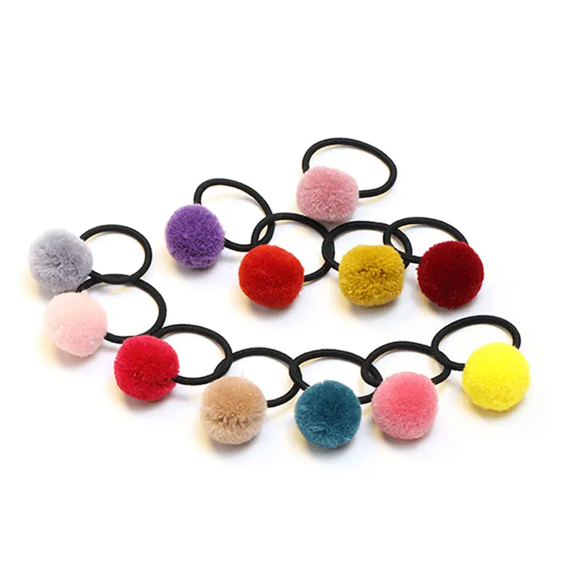 

Fashion 8 PCS/Set Hot Candy Color Cute Ball Pandent Cute Lovely Girls Children Hair Rope Elastic Hair Bands