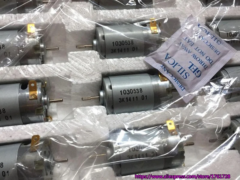 

Brand new and original JOHNSON 390 DC motor double output shaft high speed 12V 18V 10700rpm for robots