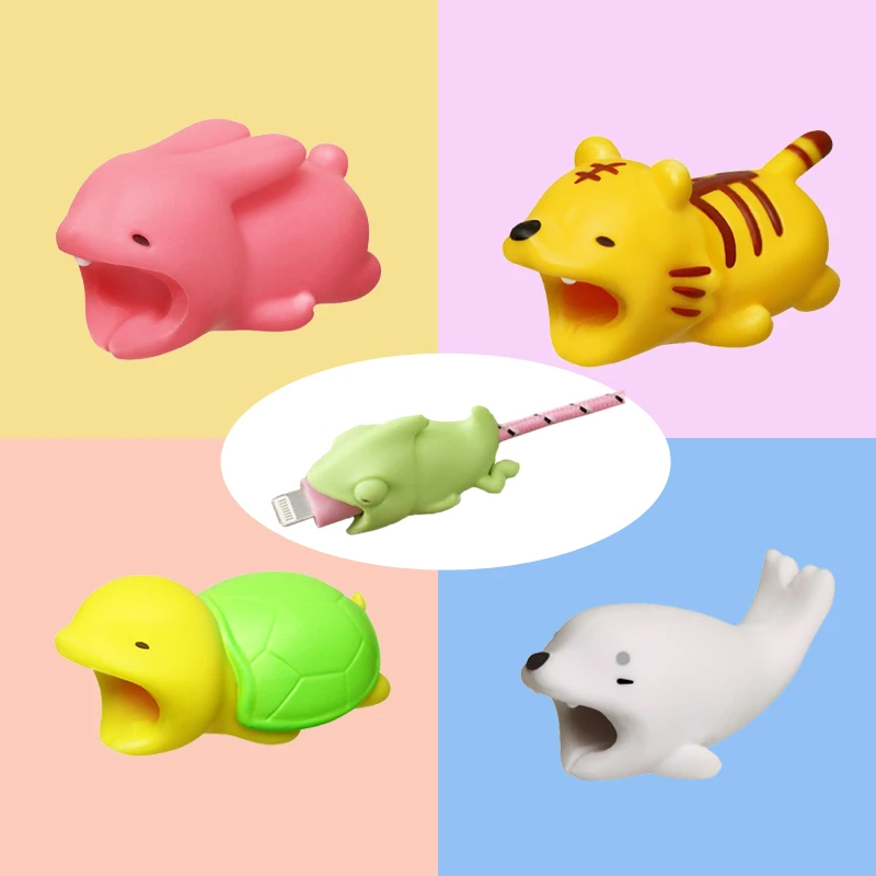 

Cute Animals Usb Charger Phone Cable Organizer Bite Protector for iPhone Andriod USB Cable Charger Protector F