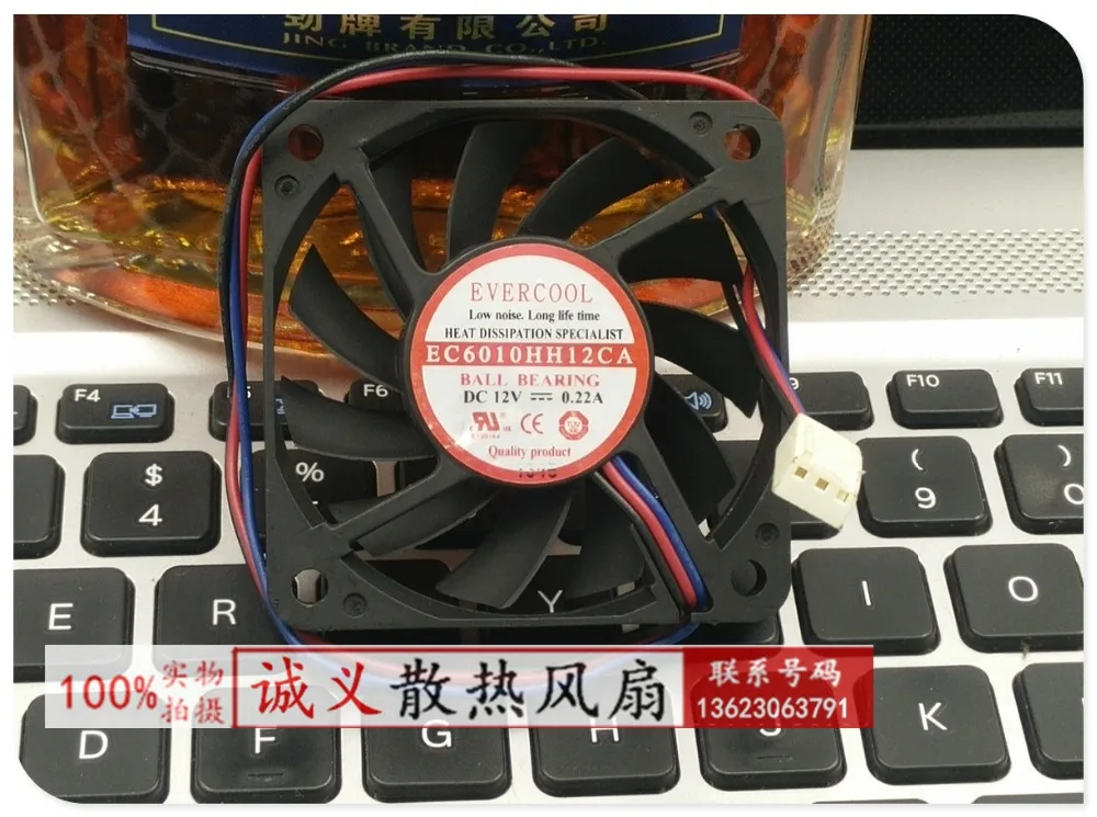 Вентилятор охлаждения EVERCOOL EC6010HH12CA 6 см 12 В 6010 дюйма 0 22 А 3 провода | Компьютеры и