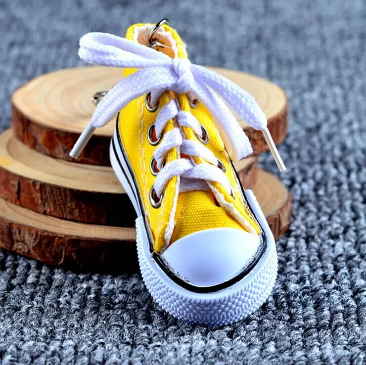 С помощью FedEx 100 шт./лот Горячая Распродажа 3d Мини Обуви Брелок в виде кроссовка - Цвет: yellow