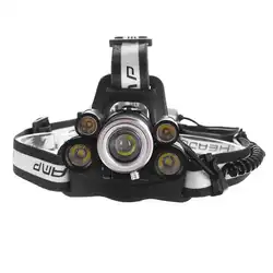 Sumxi 5 режимов T6 светодиодный налобный фонарь USB Перезаряжаемый Рыбалка фонарик с фокусировкой света для наружного кемпинга походные