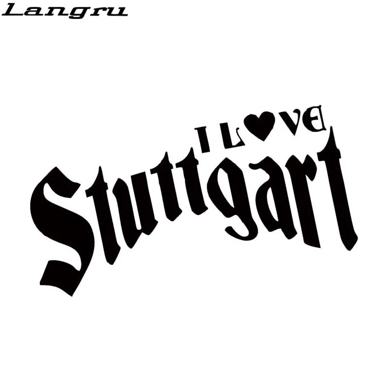 Langru новый стиль I Love Stuttgart стикер для автомобиля шейкер тюнинг виниловая наклейка