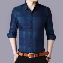 

New Arrival Men Shirts Plaid Shirts Long Sleeve High Quality Slim Fit Comfortable Male Shirt Leisure Styles Smart Casual Tops