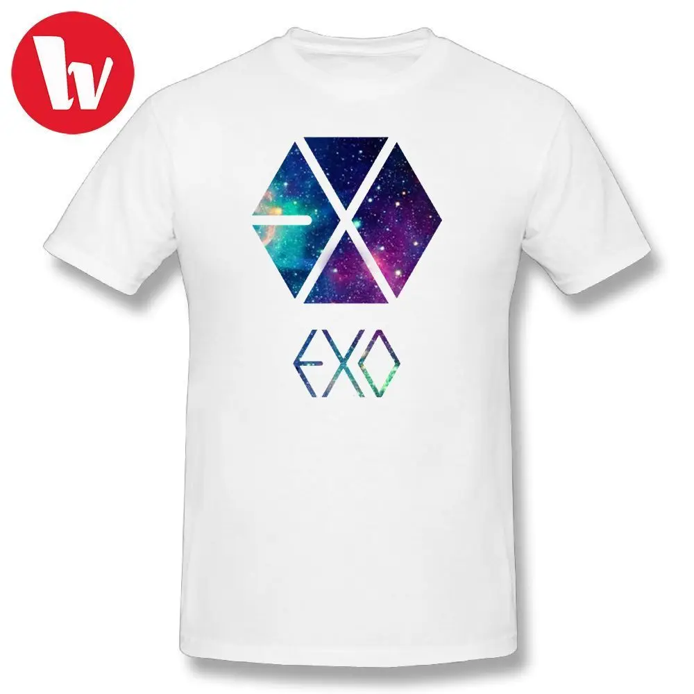 EXO Galaxy Print T-Shirt Men Short Sleeve Casual T Shirt Plus Size 5XL 6XL Summer Men's 100% Cotton Shirts Classic |