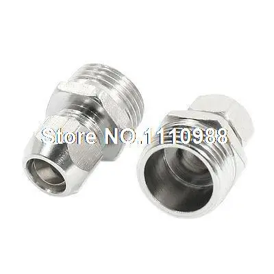 

2pcs 1/2PT Male Thread 10mm Dia Hose Quick Release Coupler Connector Adapter