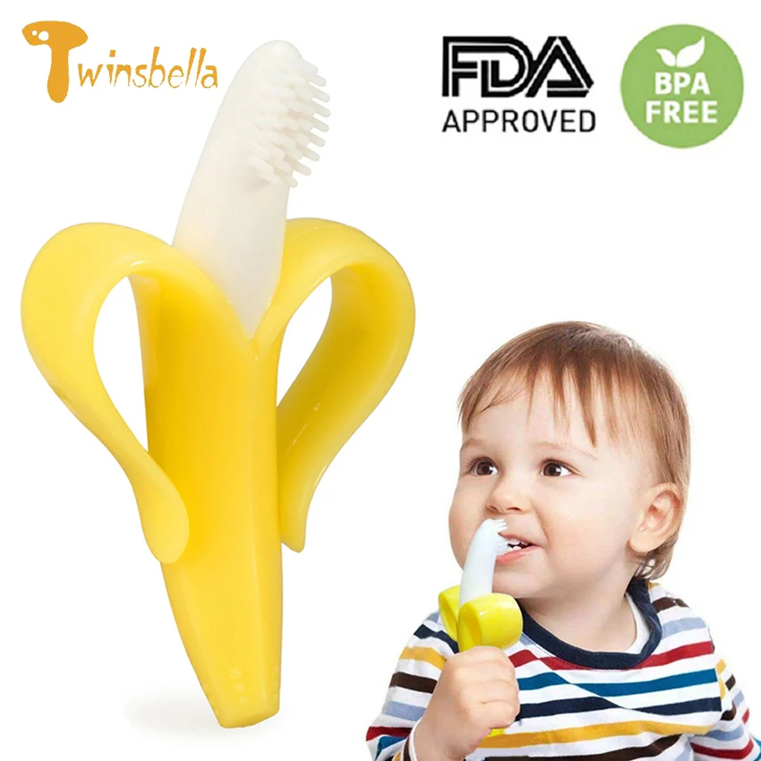 Banana Baby Teether Mitts Infant Dental Care Teethers Toy Gifts Teether Safe Food Grade Silicone Teething