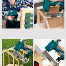 220V 2 в 1 Электрический гвоздезабиватель и степлер для скобка для мебели пистолет для рамки с скобами и гвоздями Деревообработка столярных изделий инструменты