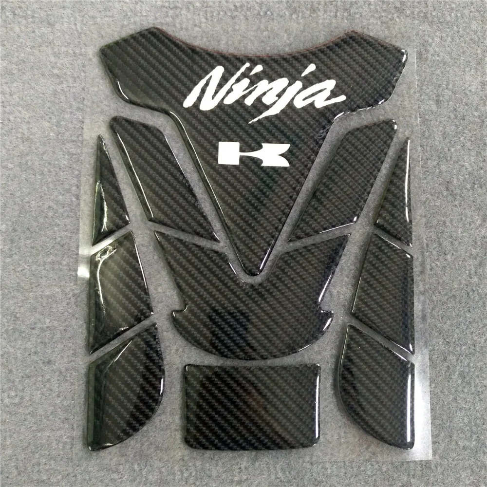 

3D Motorcycle For Kawasaki Ninja 250 300 400 650 R Fuel Tank Pad Reflective carbon fiber bone black