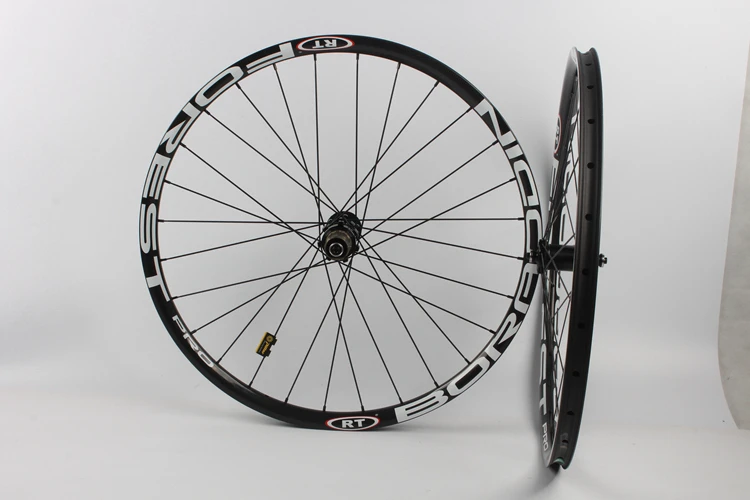 Excellent RT MTB Mountain Bike Full Carbon Fiber Race DH/AM Thru-axis WheelS Sealed Bearing CNC Hub Rim 24 6