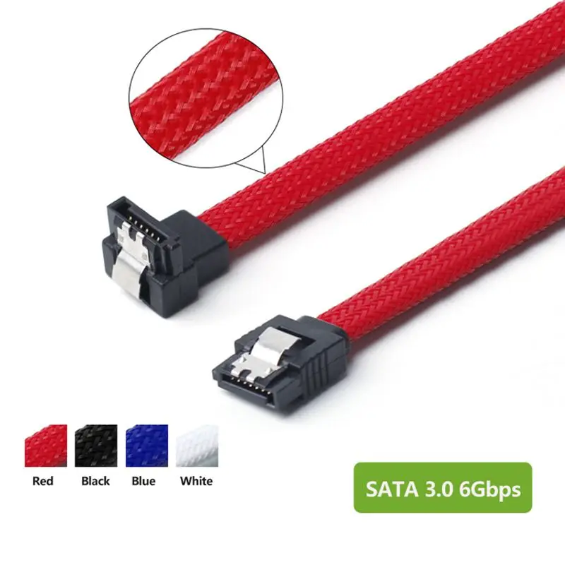 50CM SATA 3 0 III SATA3 7pin Data Cable Right Angle 6Gb s SSD Cables HDD 3