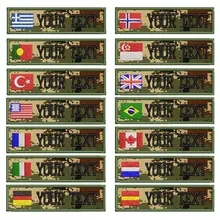 Пользовательские Военная Вышивка имя патч камуфляж армейский зеленый патчи США Бразилия Франция Великобритания флаг страны персонализированные