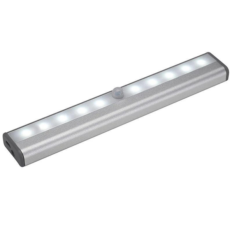 

LanLan USB Led Lamp Rechargeable Wireless Motion Sensor Emergency Night Light Warm/White 10 LEDs With Magnetic Strip Light