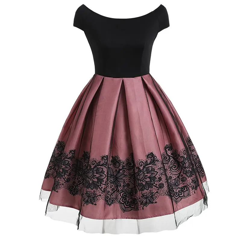Sisjuly вечернее белое милое розовое миди длинное бальное Плиссированное Платье женское черное цветочное Сетчатое кружевное платье размера плюс свободные ретро платья